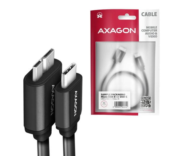 Axagon Kabel BUMM3-CM10AB SPEED Micro-B USB - USB-C 3.2 Gen 1 1 m - 1485430 - zdjęcie 6